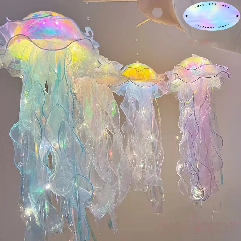 

Kids Outdoor Lights Decorative Lantern Lamp Children Boy Girl Luminous Jellyfish Hanging Portable Night Party Decorations