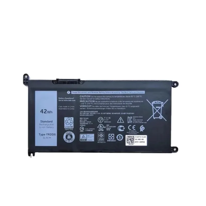 

Аккумулятор Yrdd6 для ноутбуков Dell 5498, 3400, 5493, 5590, 5593, 5584, P90F, 3300 мАч