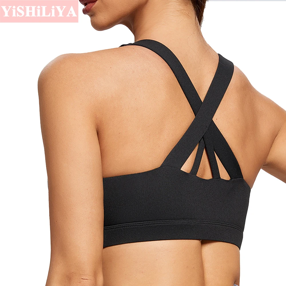 

Gym Bra Women Push Up Backless Brassiere Comfort Soft Medium Strength Workout Top Running Yoga Fitness Vests Sporty Breastplate