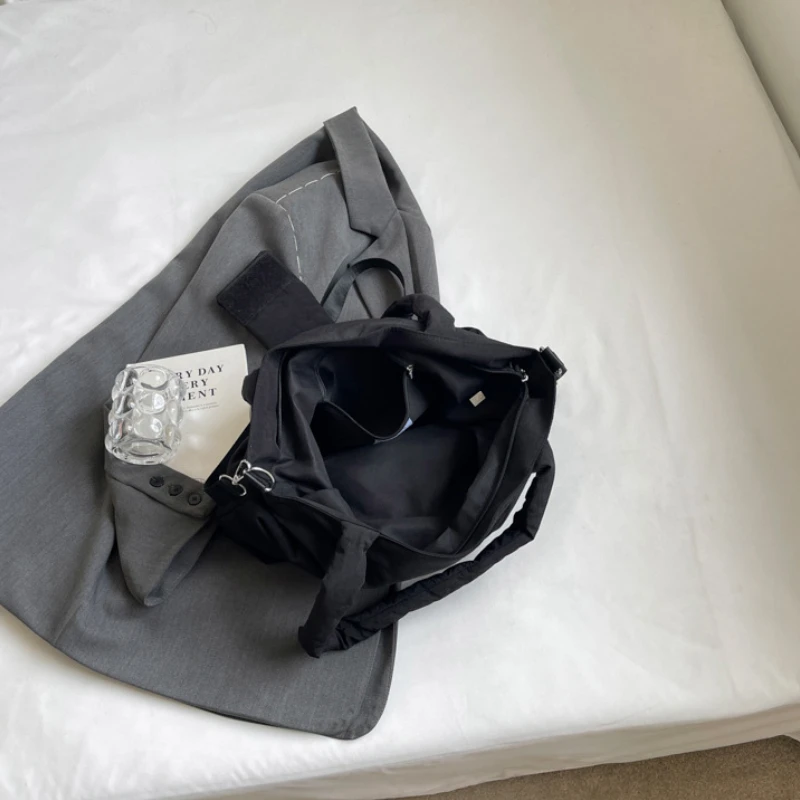 موضة القوس النايلون مبطن حمل حقيبة مصمم لينة البخاخ المرأة حقائب الكتف Crossbody بسيطة خمر حقائب اليد سعة كبيرة 2024 #5