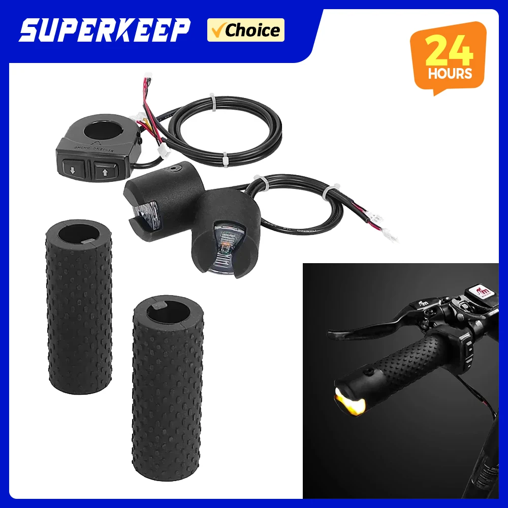 Kit Monorim ML01, Puños Modificados de 22 mm con Luces Intermitentes para Xiaomi M365 Pro, Pro2, 1S y Ninebot Max G30