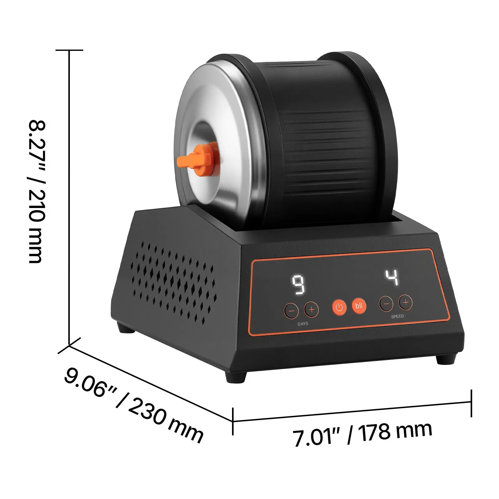 Rock Tumbler Kit, 4lbs Rock Polishing Kit, 4 Speed Settings 9-Day Polishing Timer Stone Polishing Kit, Belt-Free Rock Polisher with Adapter & Overload Protection, Rock Polisher for Adults Kids