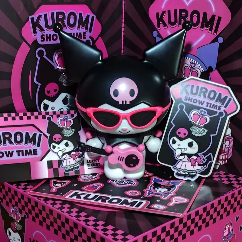 Figurka Sanrio Kuromi, głośnik Bluetooth, lalka, kawaii ozdoba na biurko do pokoju, zabawka, prezent dla dzieci, seria zespołów, figurka kolekcjonerska