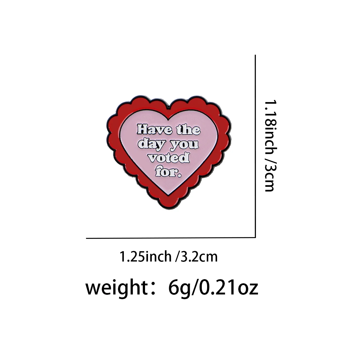 "لديك اليوم" دبابيس طية صدر السترة على شكل قلب لحقائب الظهر دبابيس للنساء دبوس المينا مجوهرات الأزياء والاكسسوارات هدية الأصدقاء #2