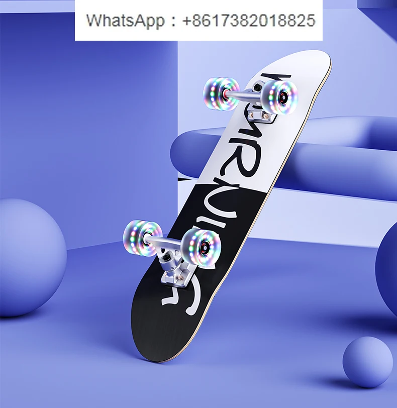 

Four wheel skateboarding beginner male 10 big children adult 15 can turn 8 professional double lift skateboards