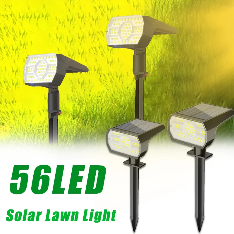56 LED Solar Light Outdoor Waterproof Lamp Landscape SpotLights For Garden Decro Patio Backyard Garage Lighting