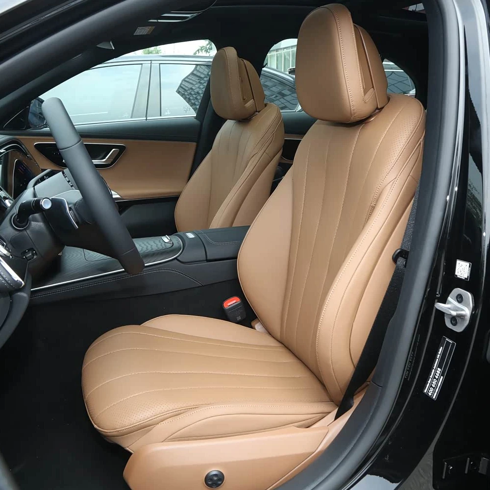 

Для Mercedes-Benz E-класса S214 W214 2023-2027: Комплект чехлов на сиденья из веганской кожи Nappa, полный набор аксессуаров