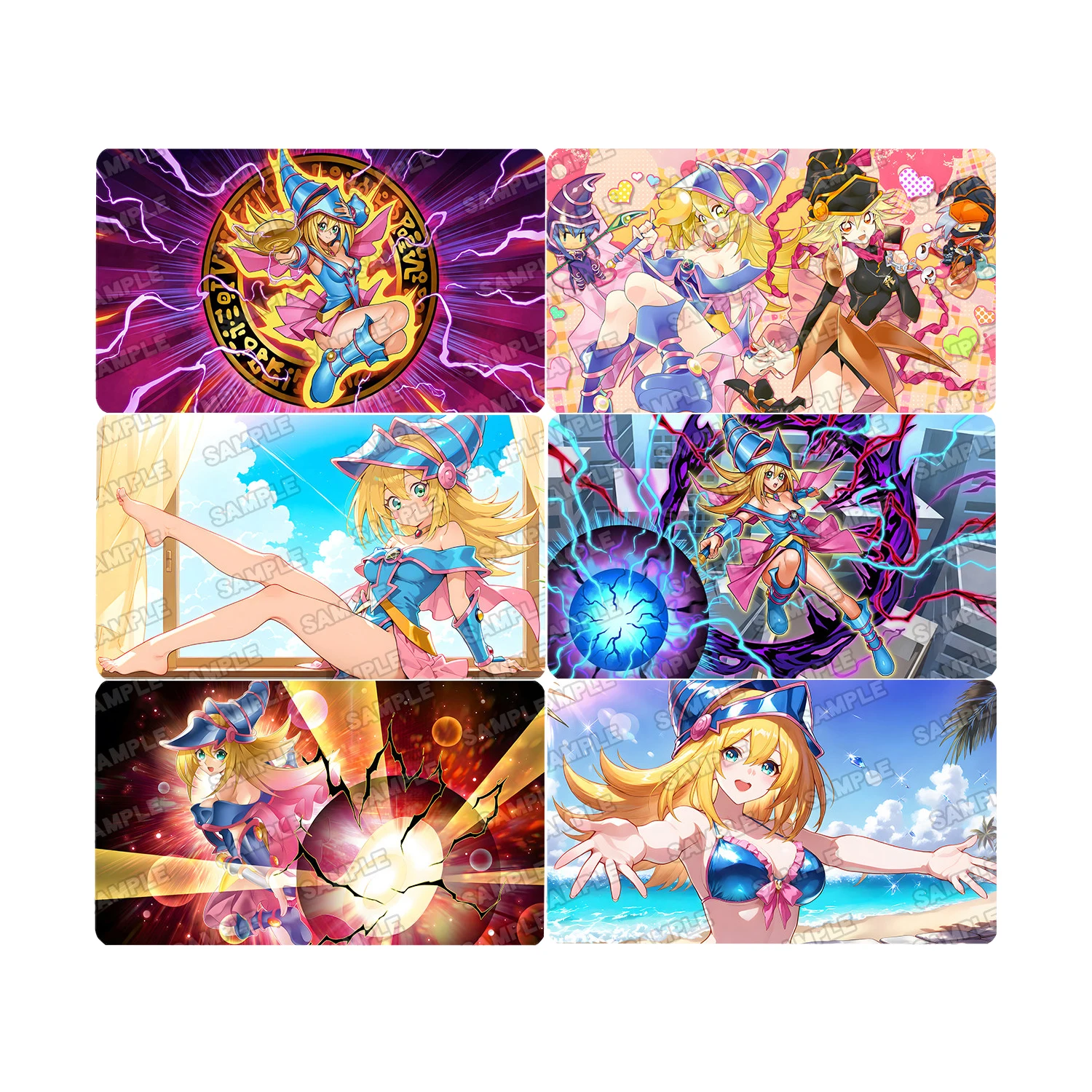 600X350X2Mm Diy Yu-Gi-Oh! Black Magician Girl Card Battle Mat Single Player Board Game Card Duel Plate Battle Mat Gift Toys