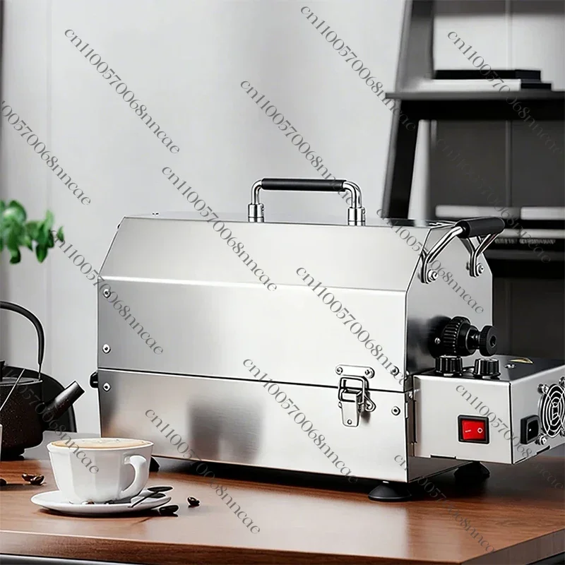 Electric Coffee Roaster, 1200g Large Capacity, Commercial Coffee Bean Roaster, Quartz Heating Elements, Stainless Steel Body