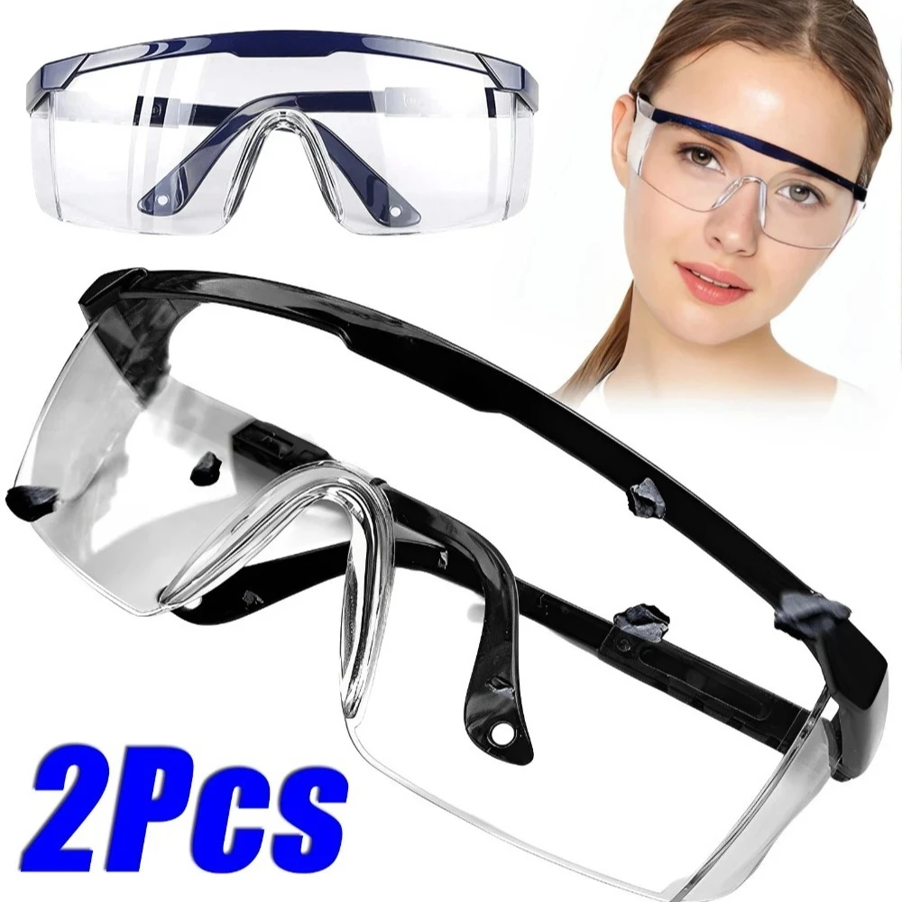 1/2Pcs Anti-Splash Work Safety Glasses Eye Protecting Lab Goggles Protective Industrial Wind Dust Proof Goggles Cycling Glasses