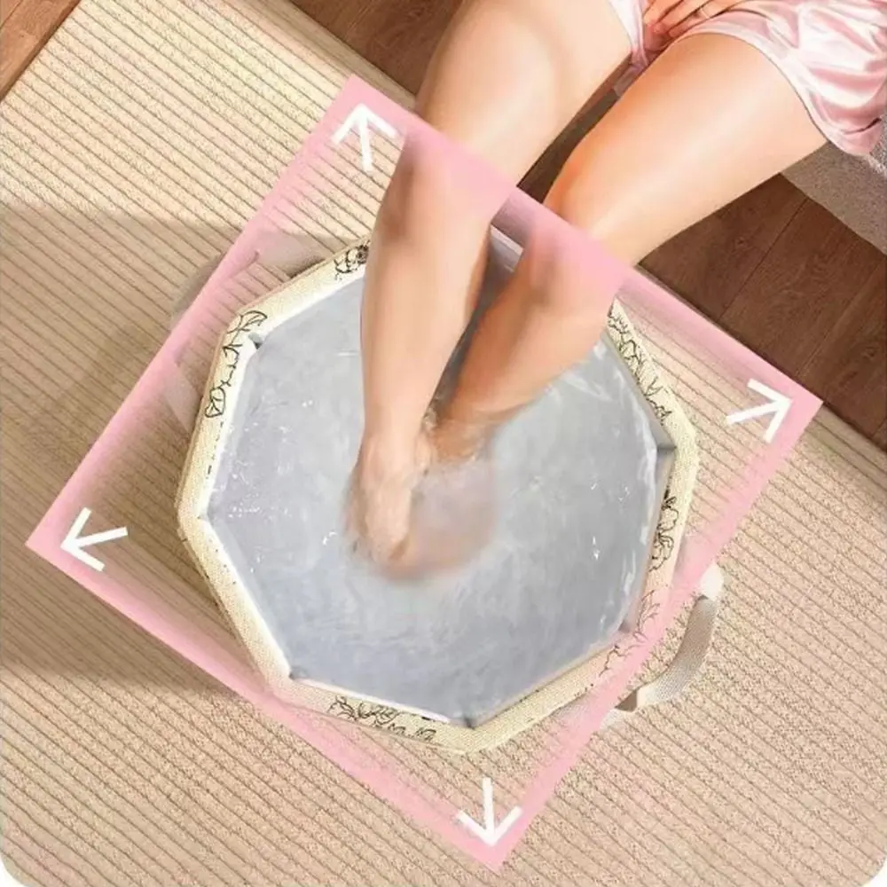 

Collapsible Foot Bath Soaking Bucket Knee High Cover Large Capacity Foot Bath Tub Heat Preservation with Handles Foot Bath Bag