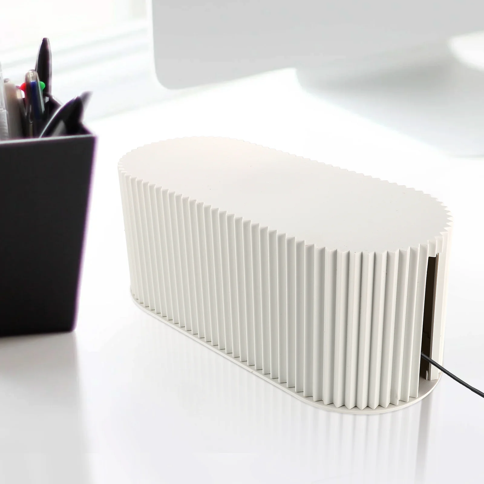 

Sturdy Desktop Box Detachable Wire Organizer Household Cable Organizer Durable Plastic For Kitchen Living Room Convenient Cable