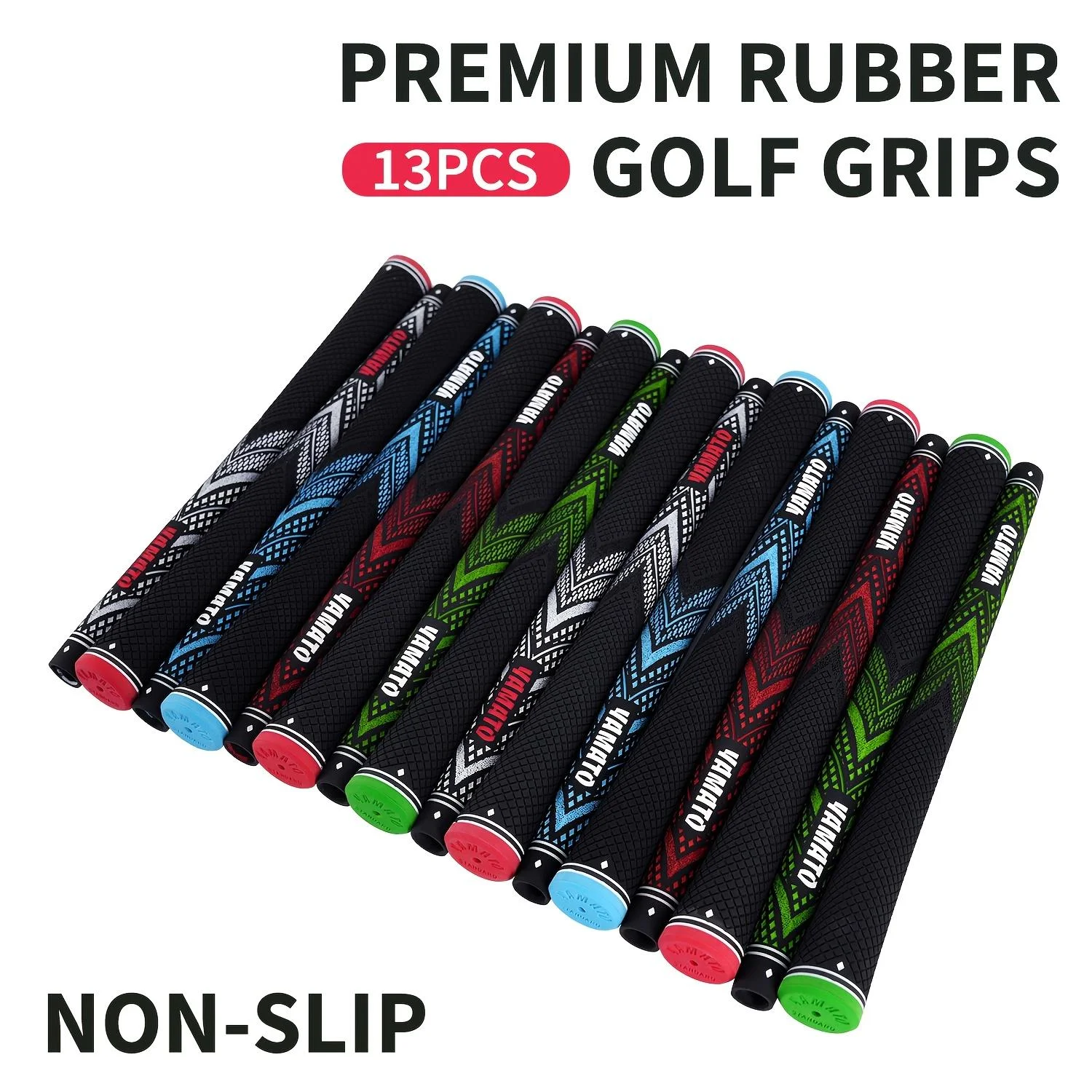 10/13Pcs Golf Colored Grip Heads - Standard Size - Multiple Colors Available - Features a Non-Slip, Durable, and Easy-To-Remove Performance Grip Design, Perfect for Golf Enthusiasts.