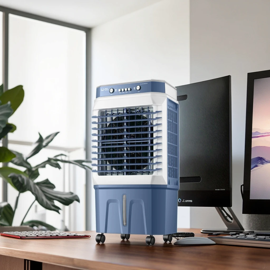 Intelligent Electric Plastic Water-Circulating Cooling Fan 3-Speed Touch Control Household Commercial Hotel Use
