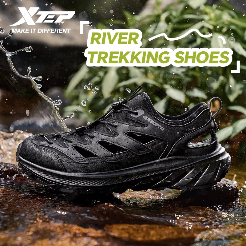 Xtep Wading Hiking Shoes for Men 2025 Summer Breathable Quick Drying River Trekking Shoes Outdoor Upstream Camping 875219170006