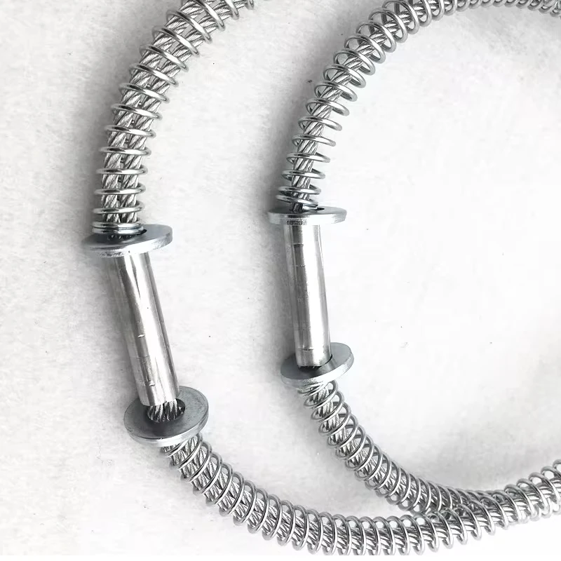 Explosion Proof 2-4mm Cable Stainless Steel Rope Spring Hydraulic Mechanical Hose Protective Sleeve Anti Chain Safety Hardware