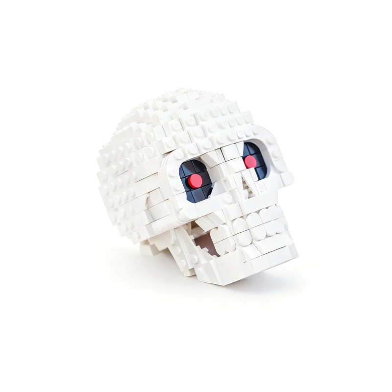 

417PCS MOC Collectible Display Skull Model DIY Creative Ideas Toy Assembly Puzzle Birthday Gift Bricks Holiday Gifts Set