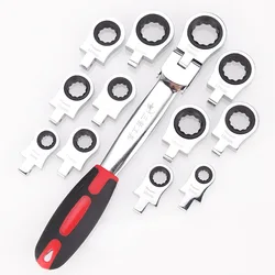 Changeable Ratcheting Wrench Set  Chrome Vanadium Steel Hand Tools Socket Key Car Repair Tools movable ratchet wrench