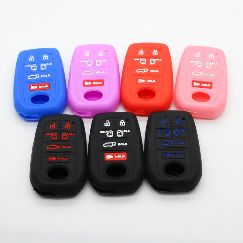Xinyuexin 6 Button Silicone Car Key Case Cover Remote Protector Holder Shell Fob for Toyota Sienna Key 2021-2022 Car Accessories