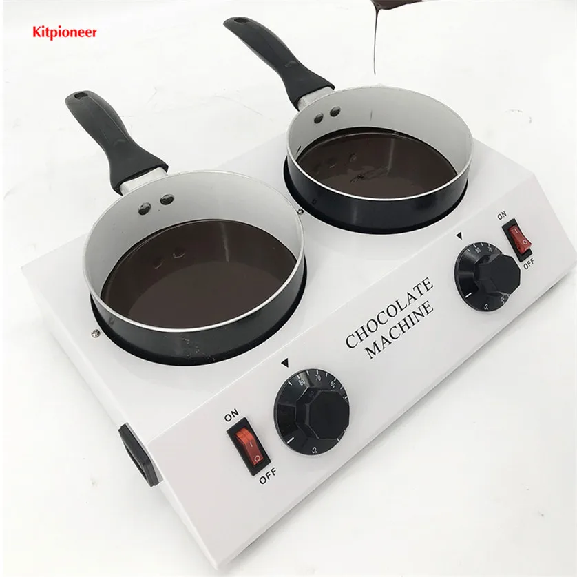 2 Pots Electric Melting Furnace DIY Baking Tools Chocolate Melter Chocolate Melting Furnace Machine