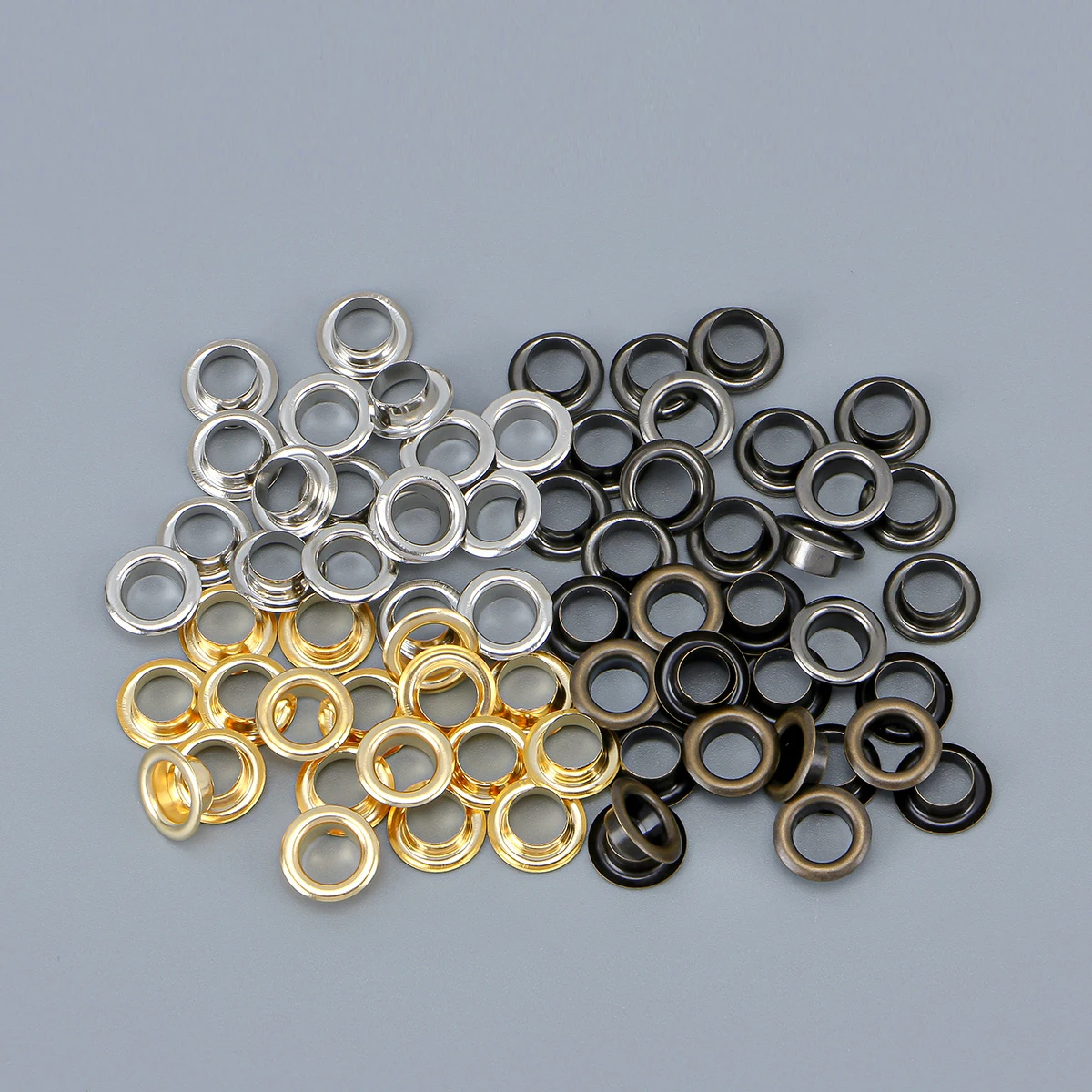 100 Sets Messingösen mit Ösenringen für Scrapbooking, Mützen, Lederarbeiten, Taschen, Schuhe, Kleidungszubehör – Detail 4