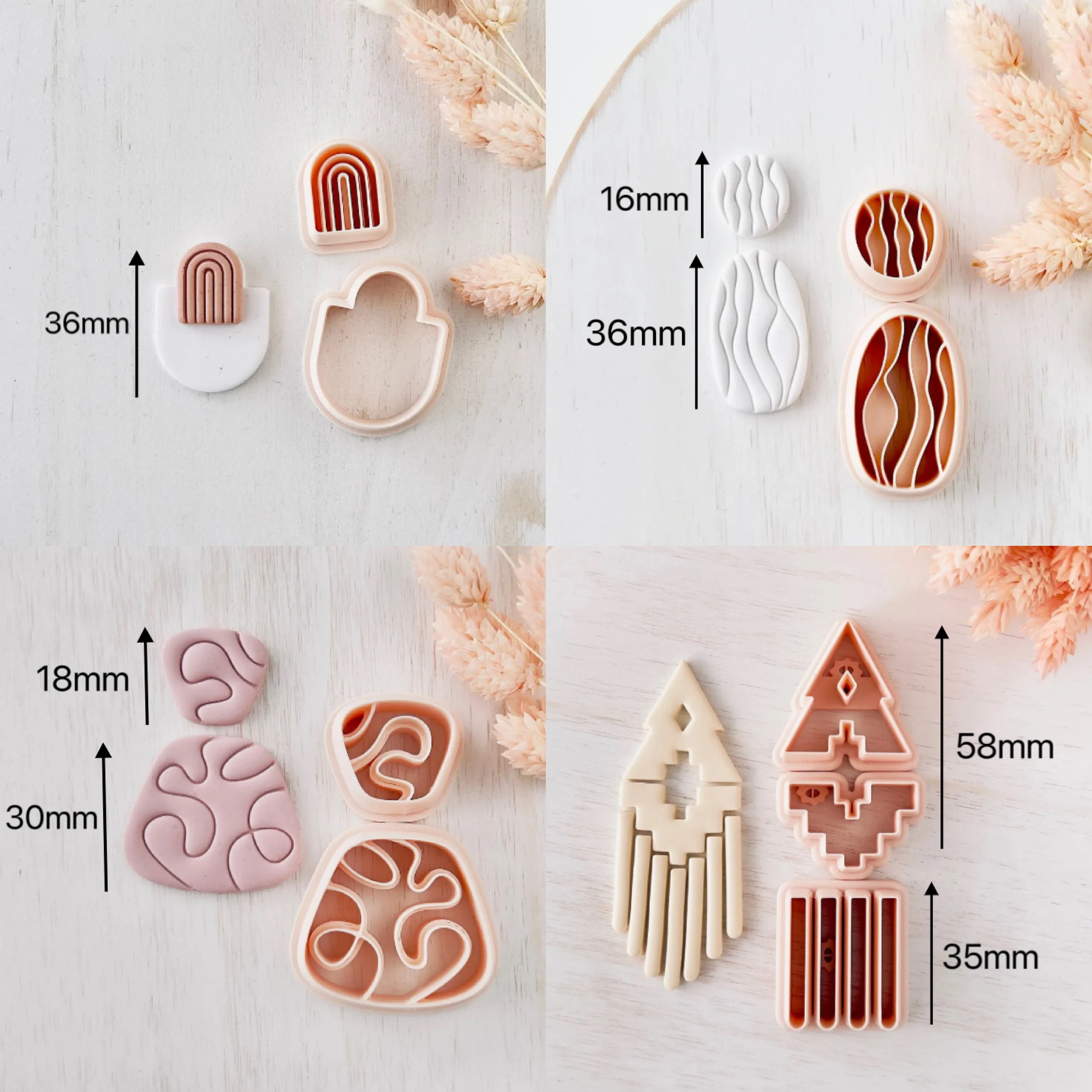 Polymer Clay Earring Cutter, Dangle Clay Cutter, Abstract shape clay cutter, Organic Drop Polymer Clay Cutters