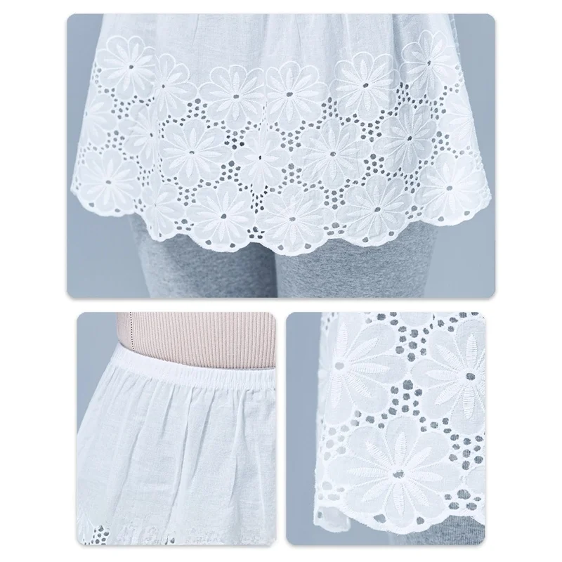 Feminino irt ext oco bordado para camisola camisola faionable outono temporada senhoras saia acessório