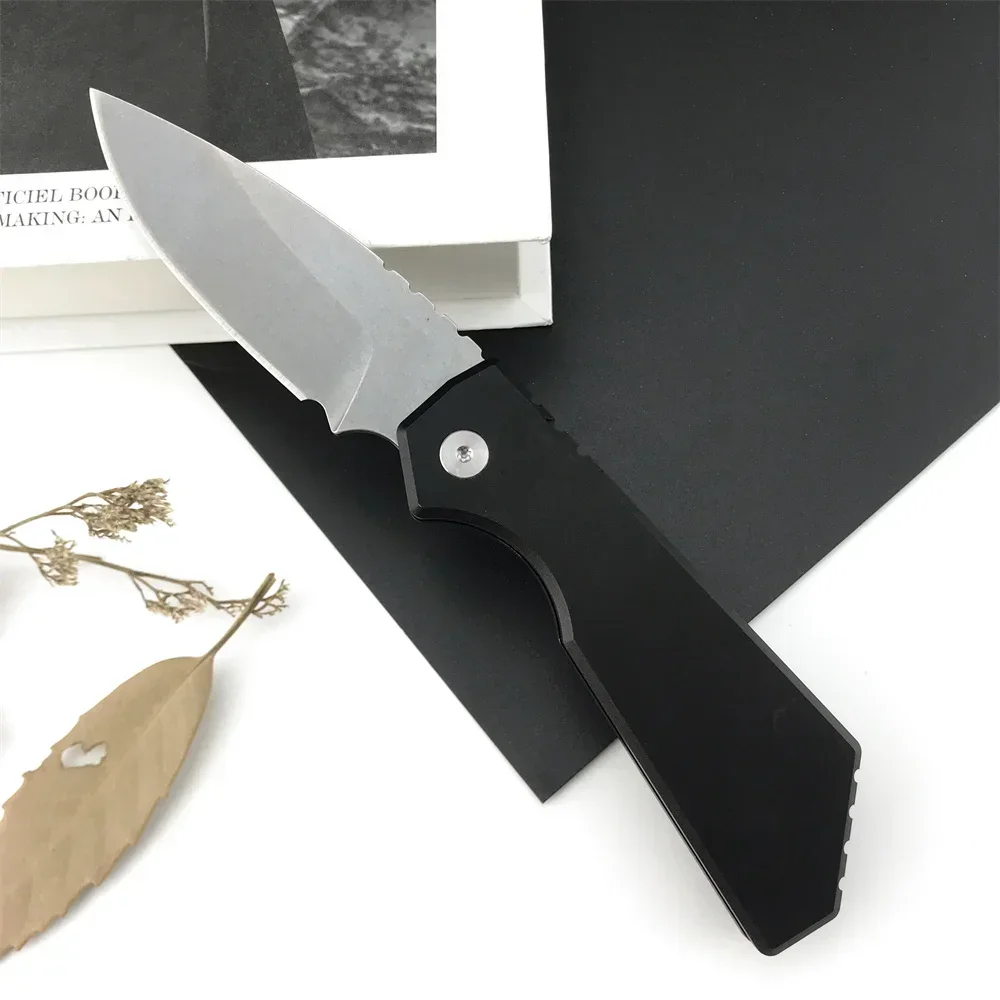 Pocket Folding Knife Auxiliary Quick Open High Hardness D2 Blade T6 Aluminum Handle AU TO EDC Knife Camping Tactical Combat Tool