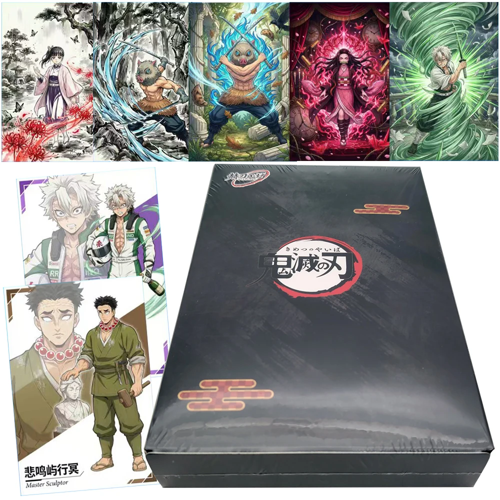 

Demon Slayer Rare Fantasy Anime Collection Card Shinazugawa Sanemi Himejima Gyomei Creative Color Paper Cards Family Desktop Toy