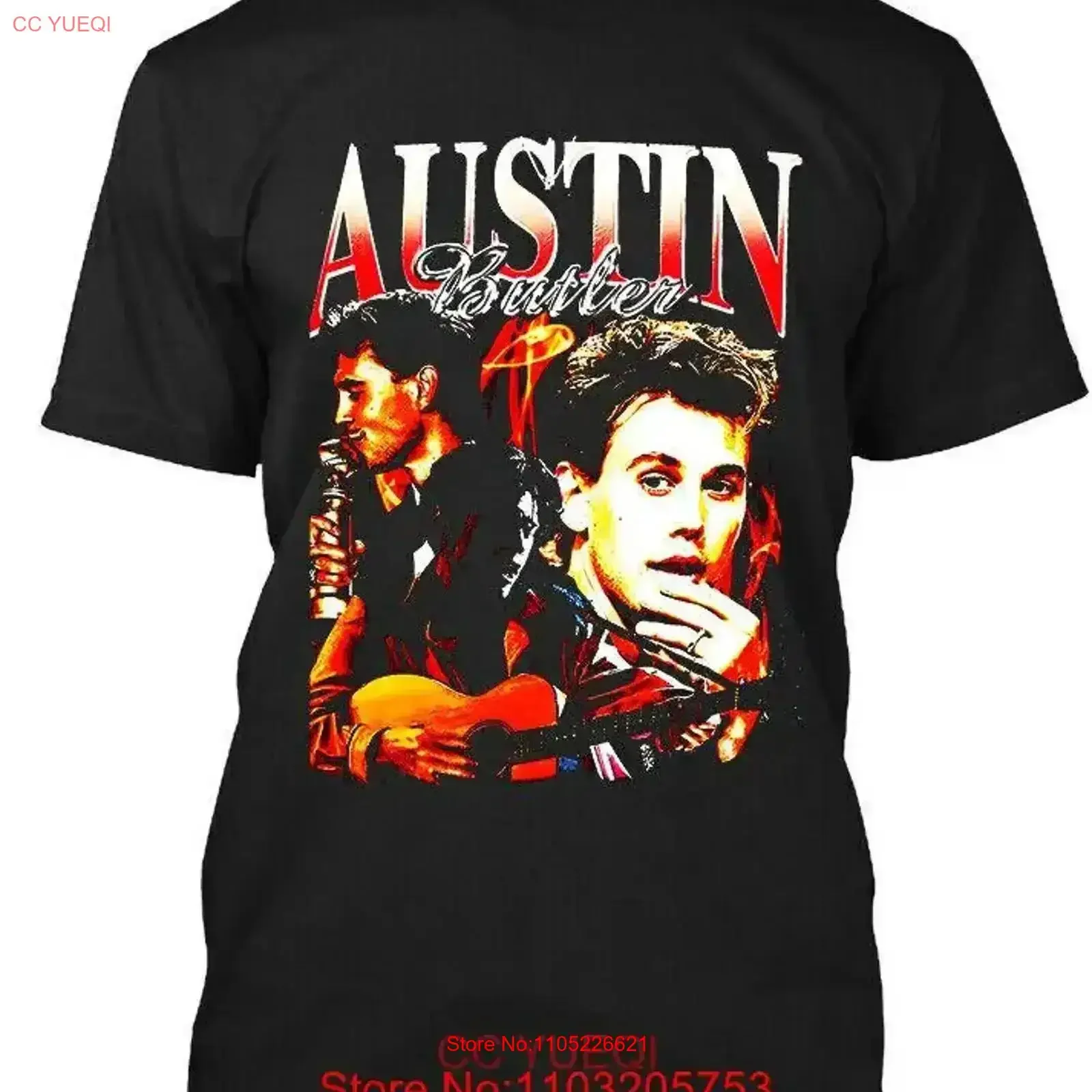 New Popular Austin Butler American Music Retro Art Logo T Shirt S 4XL vintage Washed graphic designer clothes Casual Breathable