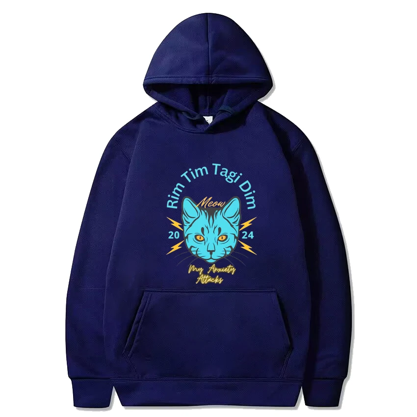 Bebê lasanha rim tim tagi dim Eurovision 2024 gráfico hoodie masculino feminino moda casual moletom unisex velo manga longa topos