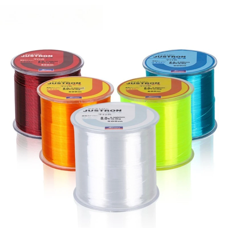 1 Pcs Nylon Solid Color Fishing Line 500m 2.4-18.4LBs Lines Super Strong High-quality Fishing Line for Carp Fishing Wire Pesca