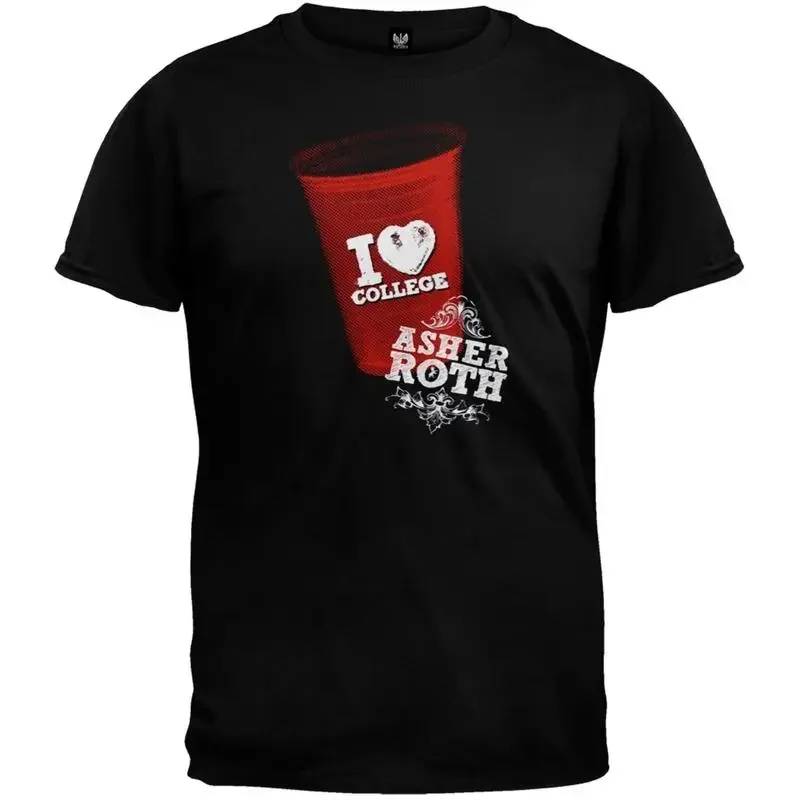 Asher Roth I Heart College Soft Adult Mens T Shirt