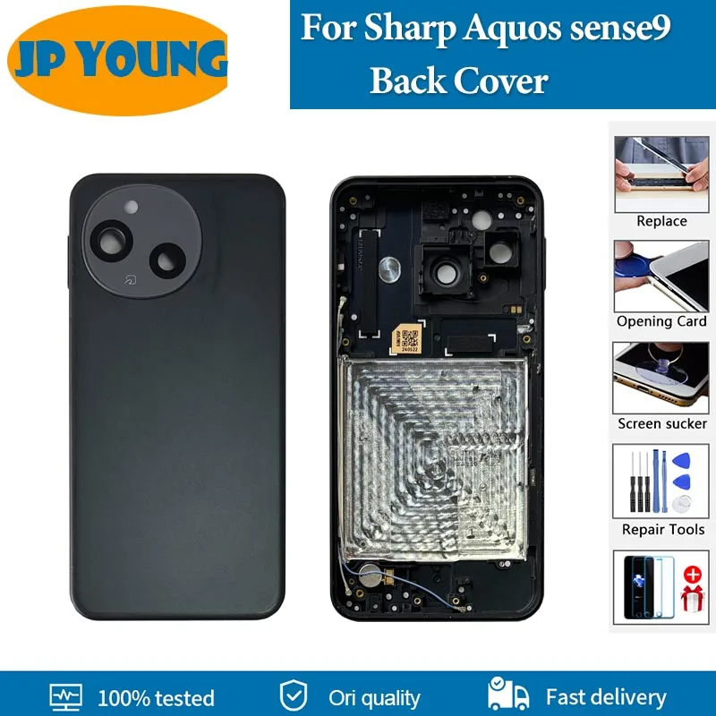 Back Cover For Sharp Aquos sense9 Back Cover Rear Door Housing Case For SH-M29SG, SH-53E, SH-M29 Back Battery Cover Replacement