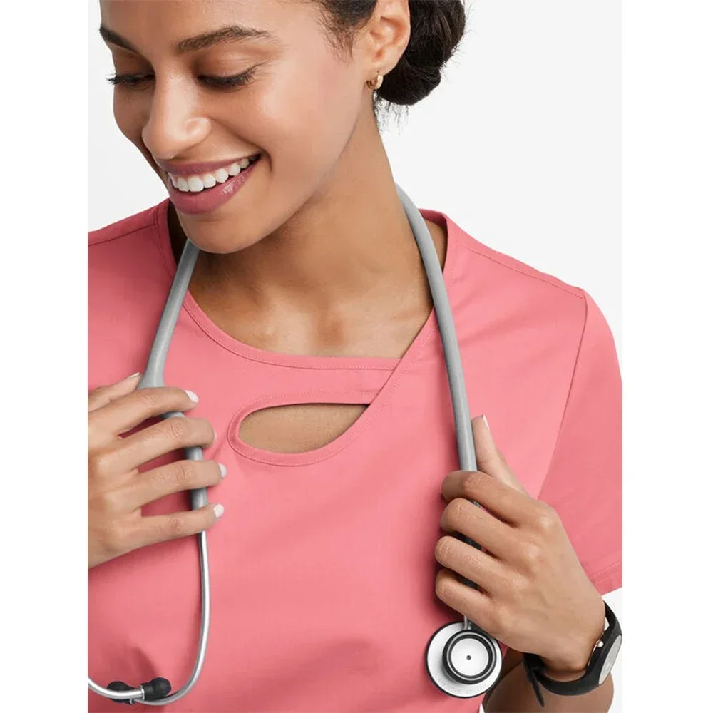 Wholesale Nursing Sets Stretch Beauty Salon Workwear Medical Surgical Uniforms Pet Hospital Doctor Scrubs Suit Nurse Accessories