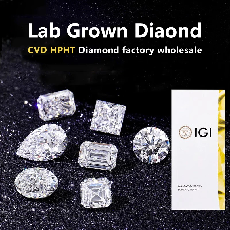 0.3ct 0.5ct 0.6ct 0.7ct 0.8ct 1ct 1.5ct Lab Grown Diamond CVD HPHT IGI GIA Certificate 3EX Round Lab Diamonds