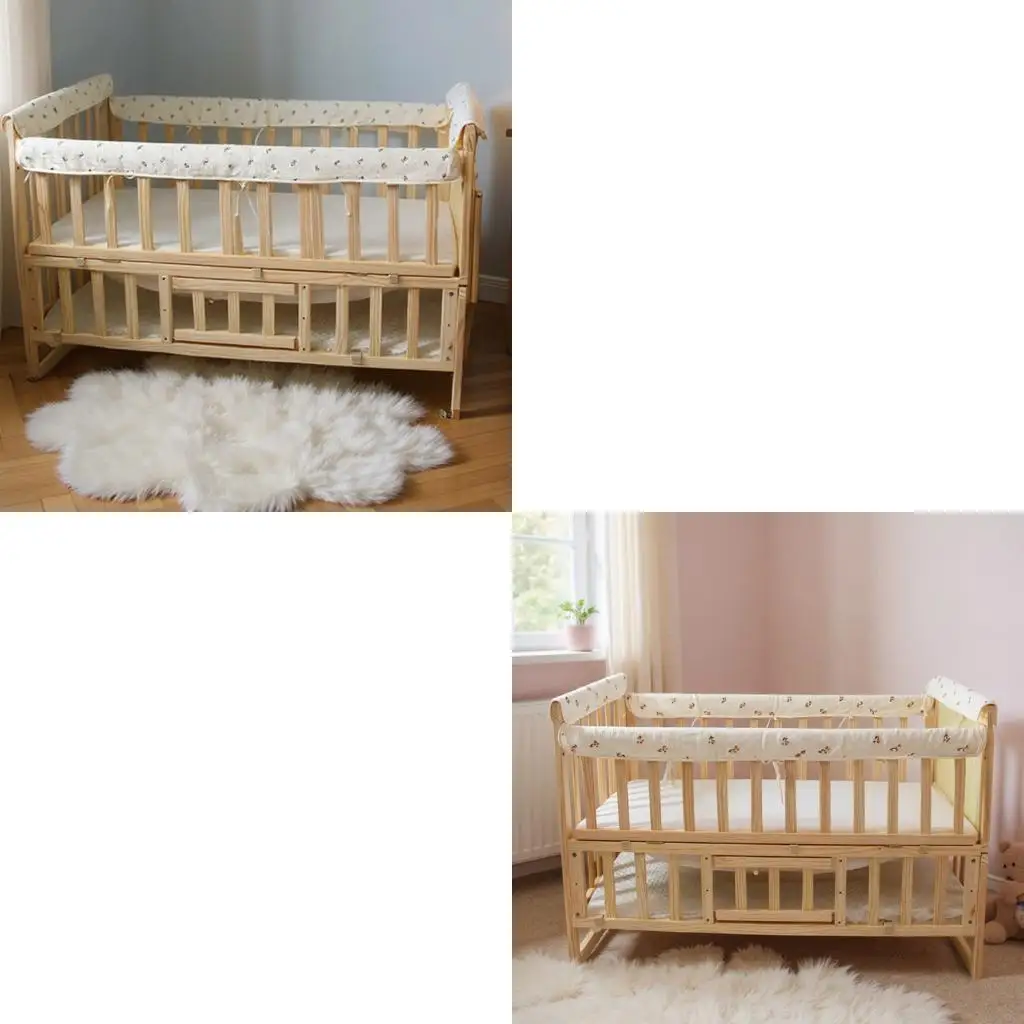 واقيات حاجز سرير الأطفال، أربطة قماشية قابلة للتعديل تمنع تلف الأثاث عند المضغ