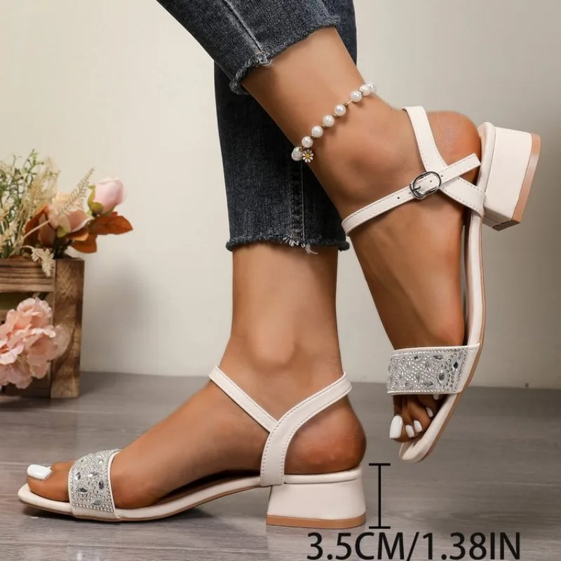 

New Fashion Women's Sandals Gold and Silver Low Heel Casual Shoes Women Open Toe Summer Light Fashion Women's Shoes Plus Size 43