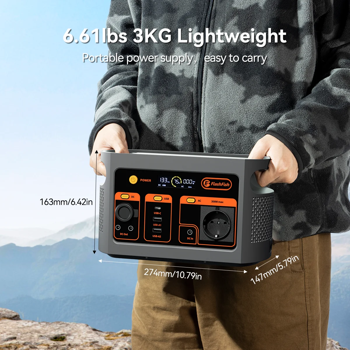 FF FlashFish E103 Portable Power Station 300W 179.2Wh LiFePO4 Battery Quick  Charge 1.6H for Solar Panel AC DC Outdoor Power RV - AliExpress 13