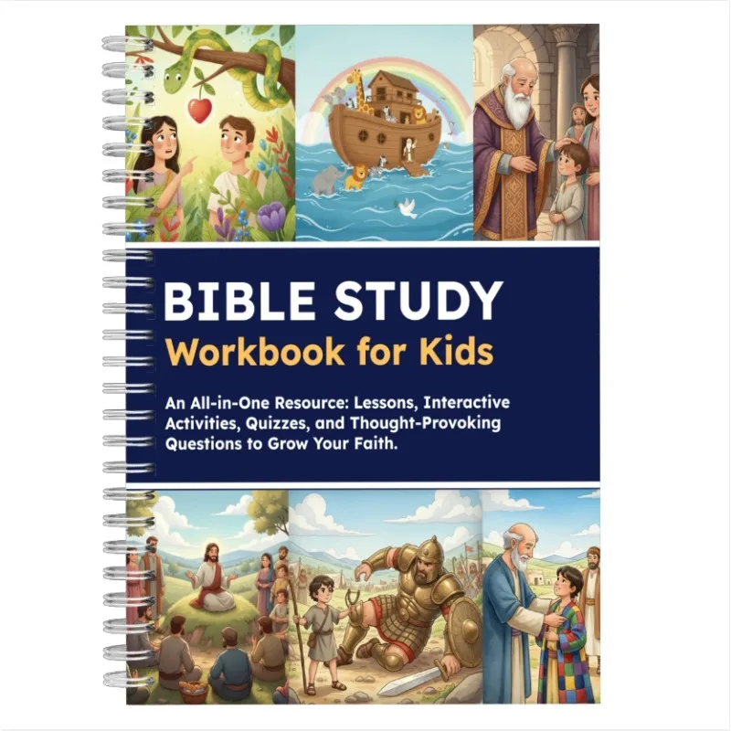 

‌Bible Study Workbook for Kids: A Complete Resource with Lessons, Interactive Activities, Quizzes & Questions To Build Faith‌