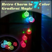 Color changing solar wind chime - LED mobile hanging light, suitable for garden, courtyard and courtyard decoration