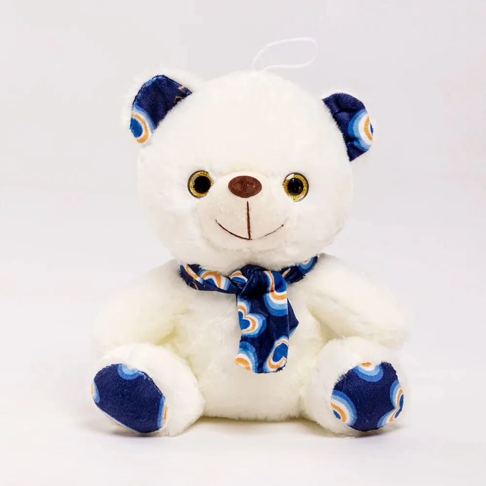 Cute Bear Plush Toy 20cm Stuffed Animals Teddy Bear with Scarf Soft Doll Kids Toys Birthday Gift