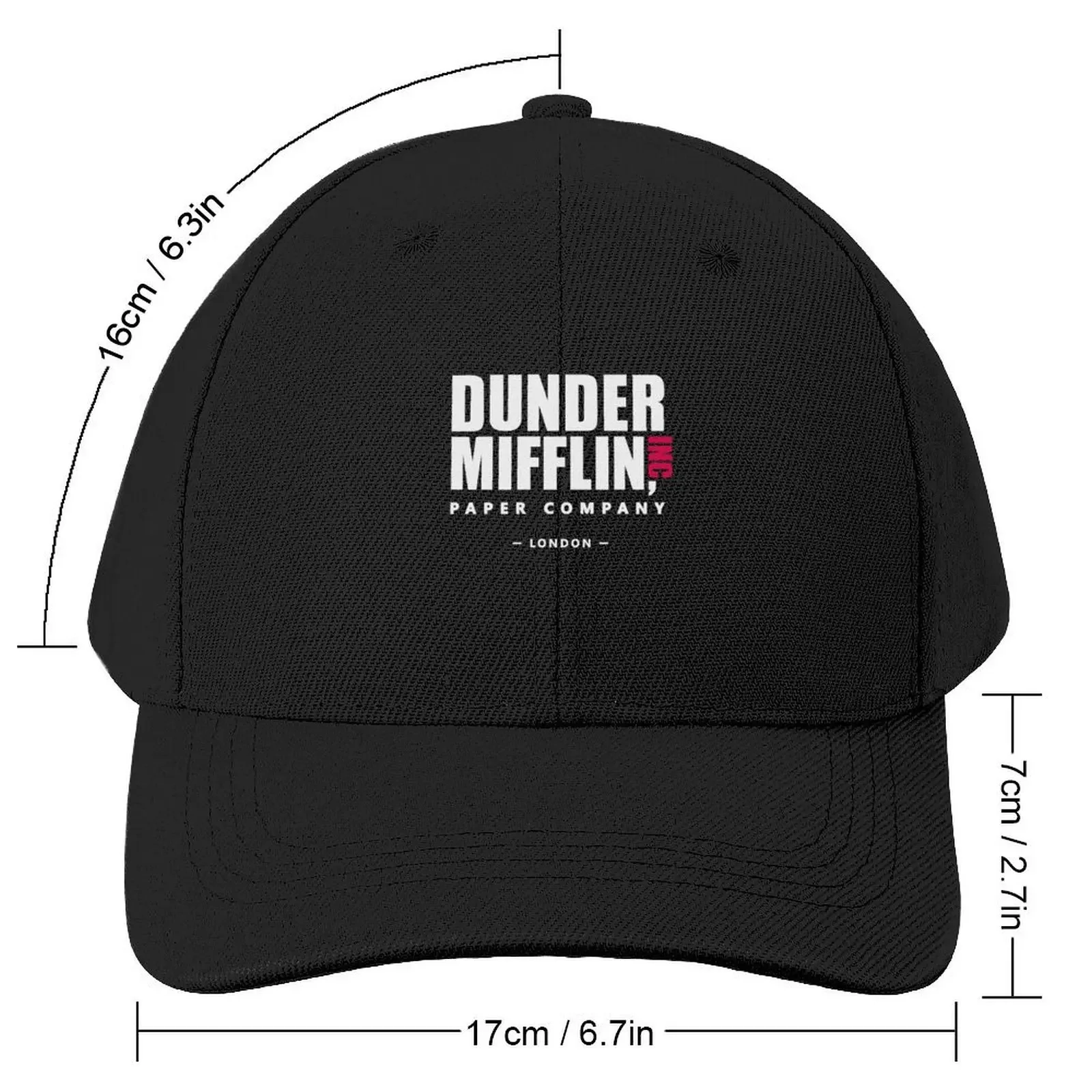 The Dunder Mifflin - London - Classic T-Shirt Baseball Cap Kids Hat Streetwear custom Hat Women Men's