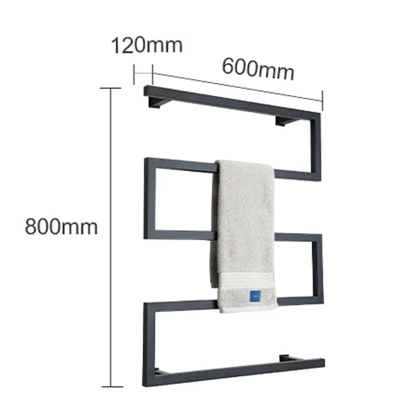 Electric Towel Rack 304 SUS 80*60*12cm Constant Temperature Heated Towel Warmer Can be Timing/Temperature adjustment