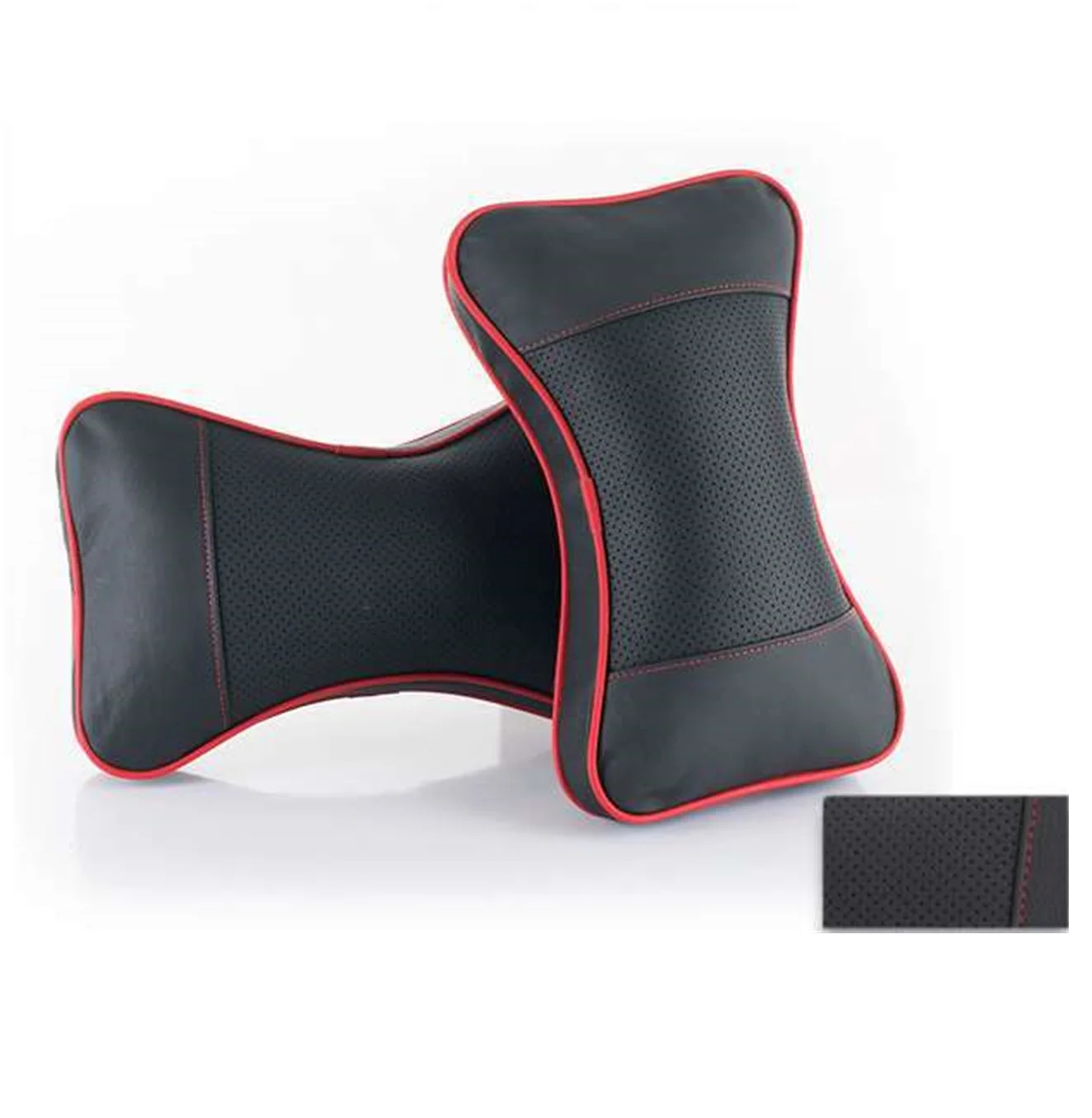 

2 Pieces Car Neck Pillows Leather Rest Cushion Pad Pillow Auto Seat Head Rest Cushions Headrest Car Interior Accessories