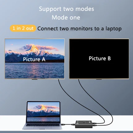 2 STKS DTECH Nieuwe 4k @ 30hz HD Display Tweeweg Transmissie 2 In 1 Out En 1 In 2 Out Video Hdmi Switcher