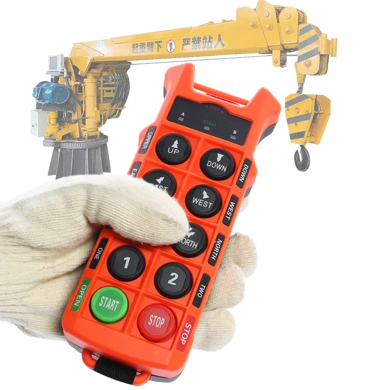 

In stock Factory Customized IP68 Waterproof and Dustproof Lifting Handling Industrial Radio Smart Remote Control for Crane