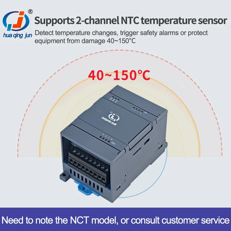 Huaqingjun 4DI 4DO uscita relè PLC RS485 232 schema scala Modbus RTU controllore logico programmabile per contatore di energia