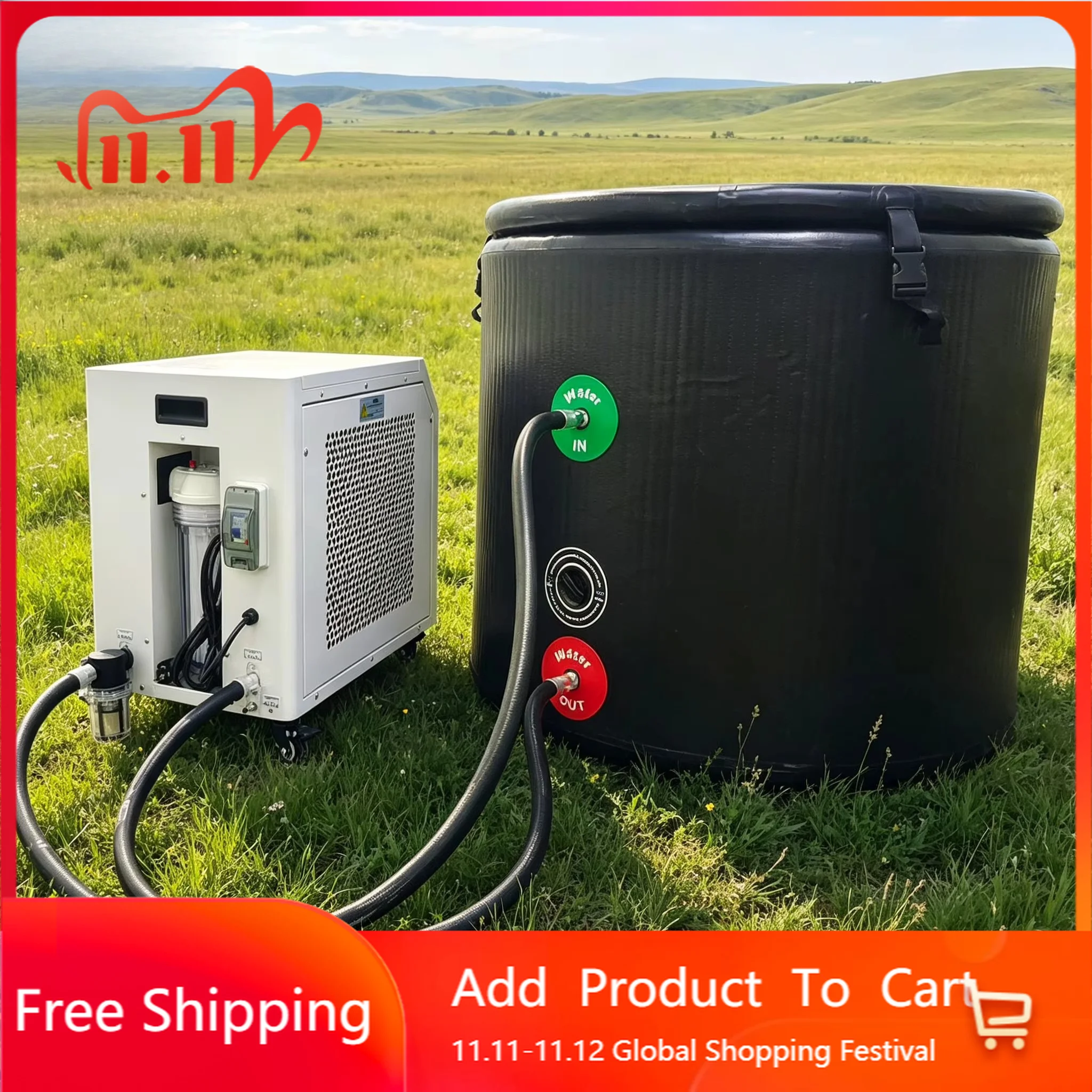 Smart WiFi R410A 0.5h.p Auto Ice Bath Chiller Compressor Pump Motor Heater Cooler 0.5-3h.p
