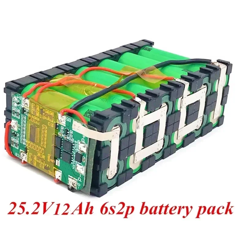 24v 6s2p Lithium Battery Pack 12Ah 18650 Rechargeable Battery Li Ion Battery Pack With Chargerr